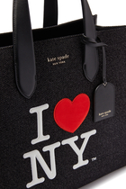 حقيبة يد مزينة بعبارة I Heart NY